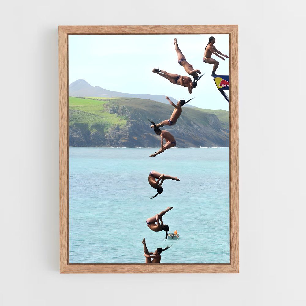 Poster Cliff diving sauts – affiche Plongeon de falaise (vue 4)